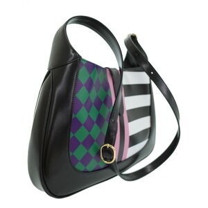 Gucci Printed Bag Leather Hobo Black Jackie 1961